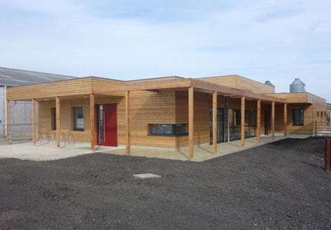 Passivhaus school, teaching and visitors centre at Hadlow College in Kent 