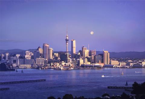 Woods Bagot and Peddle Thorp's design for 65 Federal Street, Auckland - skyline view