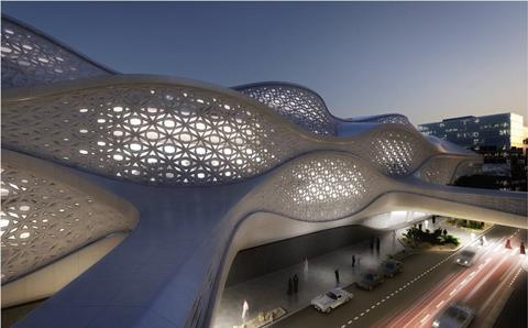 Zaha Hadid's design for the King Abdullah Financial District Metro Station in Riyadh