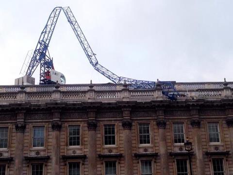 Crane collapse on Cabinet Office