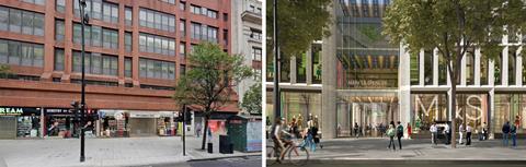 458 Oxford Street.  The Oxford Street frontage_Existing and Proposed small