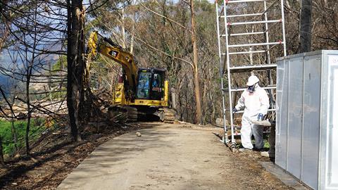 Asbestos removal on site