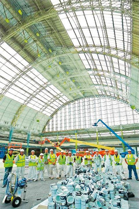 Dulux Trade Diamond Eggshell paint was specified for the redecoration of the Earl’s Court and Olympia venues in central London. All of the waste cans were recycled through the Dulux Decorator Centre take-back scheme instead of going to landfill.