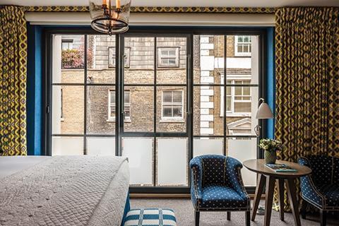 The BREEAM “excellent” rated Ham Yard Hotel in Soho, London