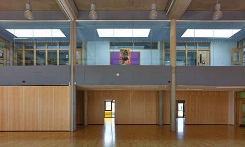 Internally, the school’s concrete frame is sub-divided by severeral partition walls