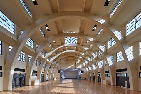 The former main pool hall has been restored into a soaring, multi-purpose space