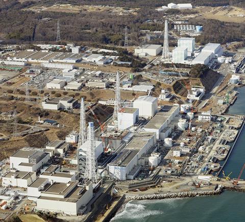 The Fukushima Daiichi Nuclear Power Station in northeastern Japan on March 11, 2014, the third anniversary of the earthquake and tsunami that triggered a nuclear crisis at the plant