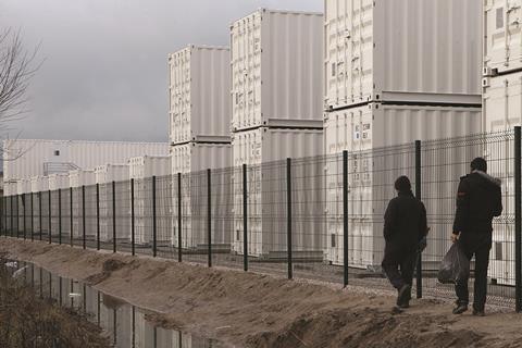 Storage containers at Calais