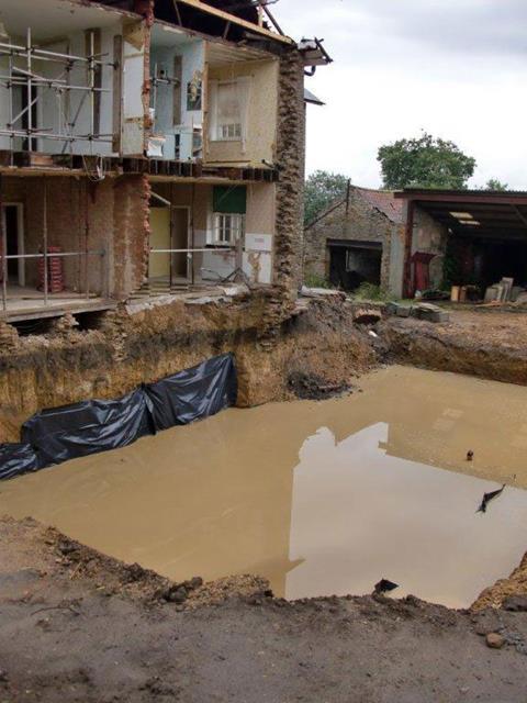 Dangerous basement excavation in Yorkshire