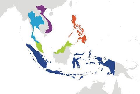 Map of South East Asia