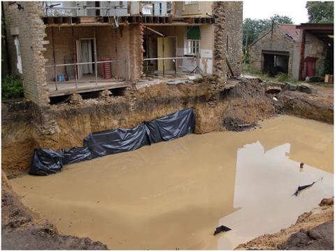 Dangerous basement excavation in Yorkshire