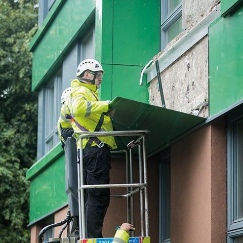 Cladding is removed from Hanover tower block in Sheffield