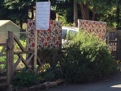 paranoid neighbours - sign on a lane in Gloucestershire down which a couple of people pass in an hour - and that's rush hour!