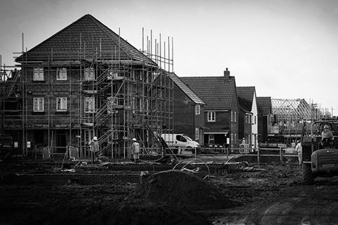 Houses being built