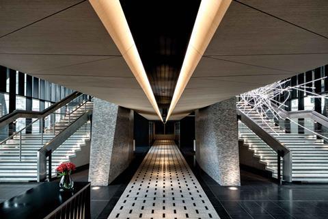 Centre-Point-Tower,--lobby-area-(showing-Cerith-Wyn-Evans-light-installation)-Â©-Mark-Luscombe-Whyte-(1)