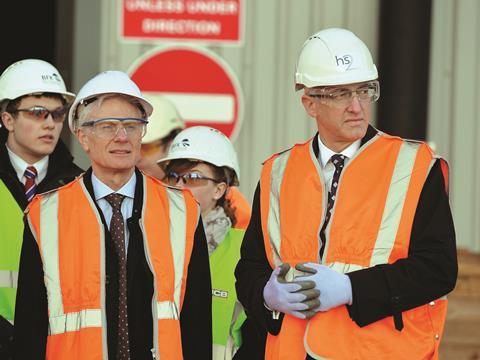 David Higgins and Lord Deighton at HS2 site