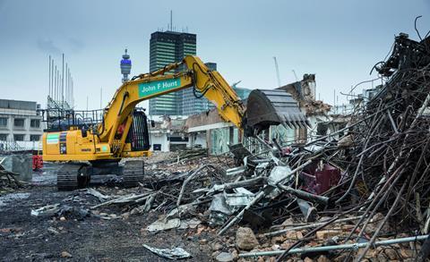 BHS warehouse demolished for HS2 Euston