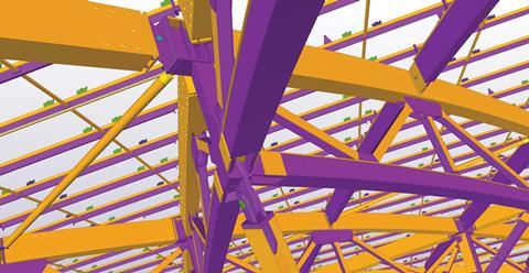 Tekla-Structures-louis-vuitton-Example-of-a-3D-frame-model