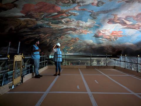 Blenheim saloon ceiling