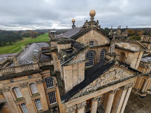 Blenheim drone shot of roof