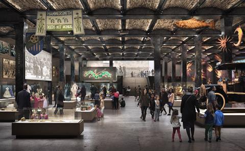 Possible view of the new gallery in the subterranean space beneath Smithfield General Market 