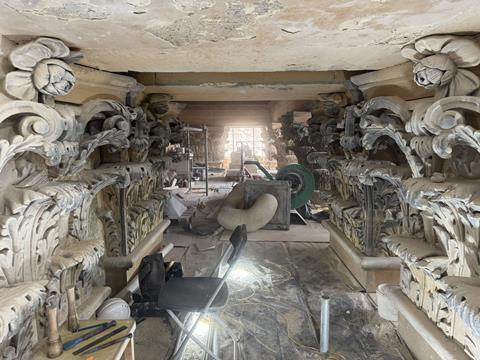 Blenheim onsite stonework office