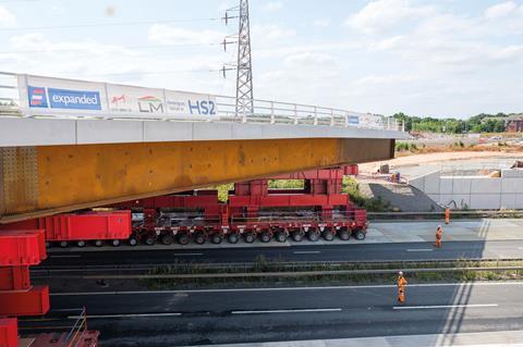 M42 road bridge being moved into position August 2020 #17703