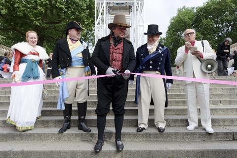 Will Alsop cutting the ribbon at the LFA launch