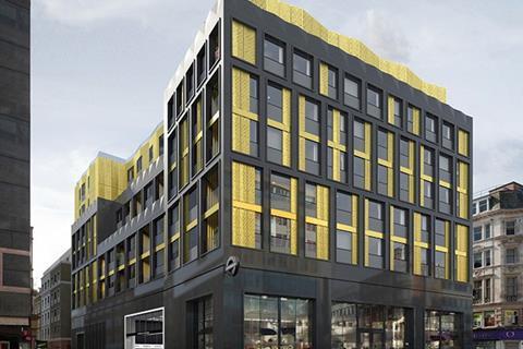 Hawkins\Brown has designed a mixed-use block that will be located above the western entrance to the new Crossrail station at Tottenham Court Road