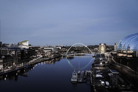 1903_STRO_Newcastle office TYNE BRIDGE VIEW_C_BIG-Bjarke Ingels Group