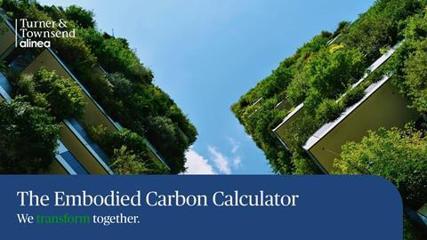 Turner & Townsend alinea, Embodied Carbon Calculator