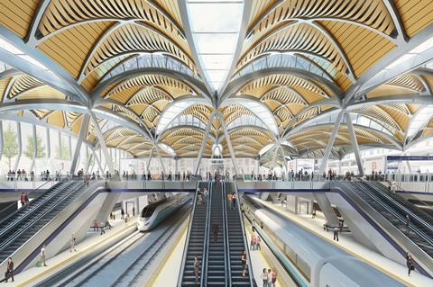 HS2 Euston station platforms CGI