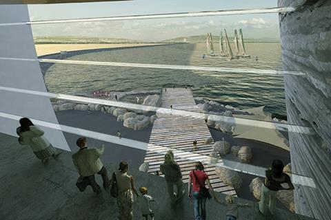 The visitor centre will provide views across Swansea Bay