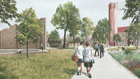 David Kohn Architects' scheme for the Hasselt University beguinage