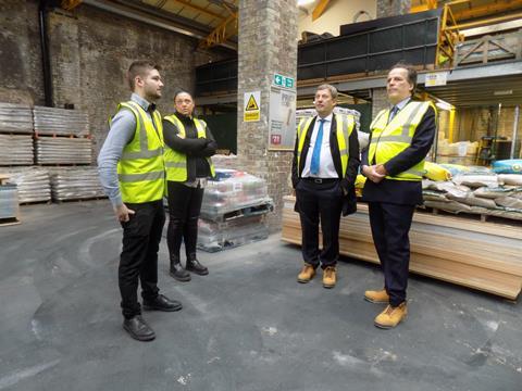 Mark Field MP visits Pimlico timber yard