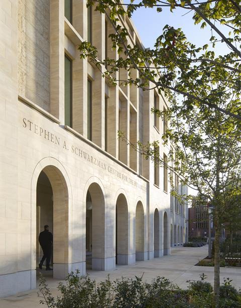 8. External view of the Stephen A. Schwarzman Centre for the Humanities