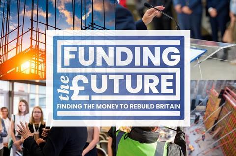 Funding the Future smaller logo on background