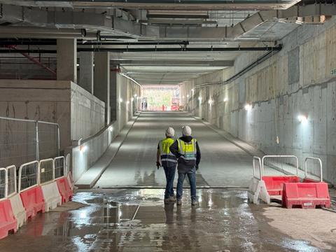 Elephant & Castle town centre basement ramp