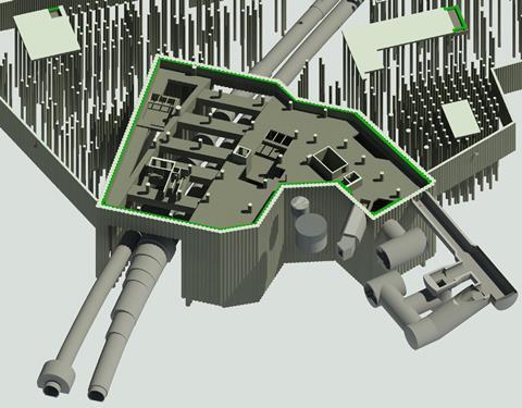 Elephant & Castle ticket hall 3D  diagram