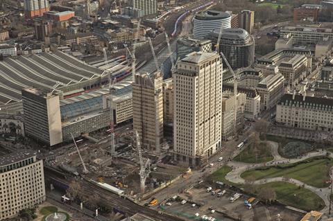 Southbank place construction aerial 2