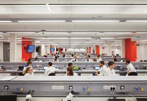 The 188-seat basement research laboratory is the largest in the UK but can be partitioned into smaller rooms