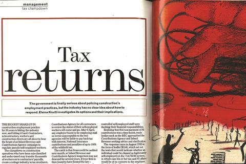 Tax returns archive illustration from 1997