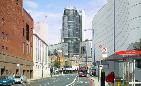 Finsbury Park towers from Isledon Road