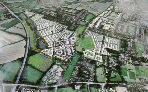 North West Cambridge development - aerial CGI 