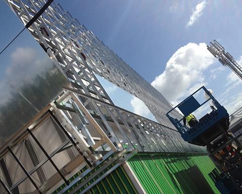 A cladding system from NVELOPE was specified for the BP Media Hub at the 2012 Olympic Games in London, designed by Allies and Morrison and constructed by Carillion