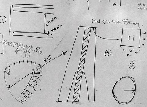 Brainstorming concepts done the ‘old fashioned’ way (on a white board) for the Gran Rubina Tower in Jakarta