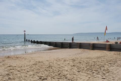 Groynes on beach