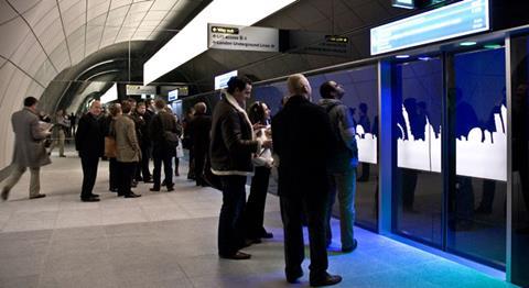 Crossrail station platform mock-up