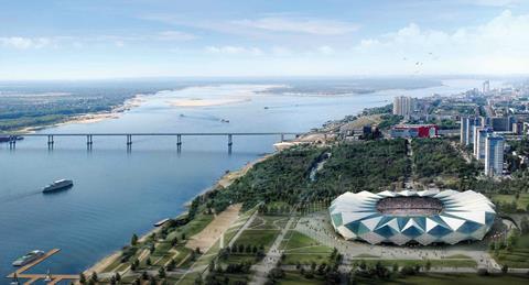 Volograd Stadium On the Volga river, Volgograd, Russia Capacity 45,015