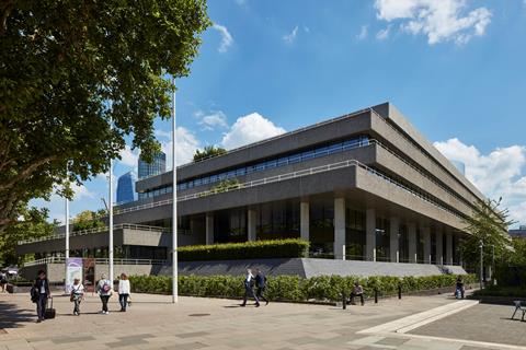 76 Upper Ground terraces from Thames Path